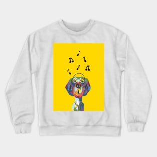 Funny Dog Singing The Blues Crewneck Sweatshirt